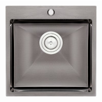 Кухонна мийка Qtap D5050BL Black 2.7/1.0 мм (QTD5050BLPVD10)