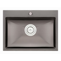Кухонна мийка Qtap D5843BL Black 2.7/1.0 мм (QTD5843BLPVD10)