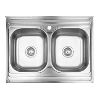 Кухонна мийка Lidz 6080 Decor 0,8 мм (LIDZ6080DEC08)