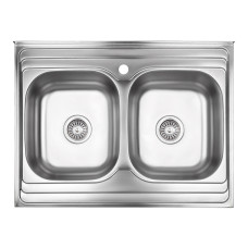 Кухонна мийка Lidz 6080 Decor 0,8 мм (LIDZ6080DEC08)