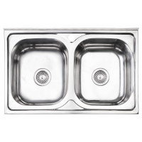 Кухонна мийка Lidz 5080 Polish 0,8 мм (LIDZ5080LPOL06)