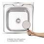Кухонна мийка Lidz 5050 Satin 0,8 мм (LIDZ5050SAT8)