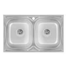 Кухонна мийка Lidz 5080 Satin 0,8 мм (LIDZ5080SAT8)