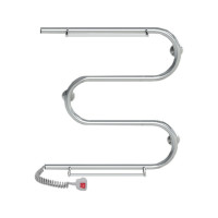 Сушарка рушників електрична Lidz Snake shelf (CRM) 500x500 LE з полицею