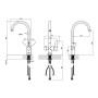 Змішувач для кухні з фільтром Qtap Kuchyne 92107UC