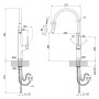 Смеситель для кухни с выдвижным изливом Qtap Anicka 9136103UC