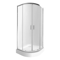 Набір Qtap душова кабіна Taurus CRM1011AC6 Clear + піддон Uniarc 301115