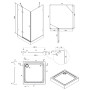 Набір Qtap душова кабіна Capricorn CRM1011SC6 Clear + піддон Unisquare 301115