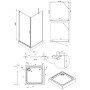 Набор Qtap душевая кабина Aquarius CRM1099SC6 Clear + поддон Unisquare 309915