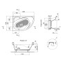 Ванна акрилова Lidz Majatek 150L 150x100 з ніжками Nozki A 150