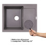 Кухонна мийка Lidz 625x500/200 GRE-04 (LIDZGRE04625500200)