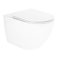 Унитаз подвесной Qtap Robin безободковый с сиденьем Slim Soft-close QT13332141ERW