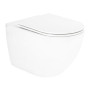 Унітаз підвісний Qtap Robin безобідковий з сидінням Slim Soft-close QT13332141ERW