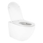 Унітаз підвісний Qtap Robin безобідковий з сидінням Slim Soft-close QT13332141ERW