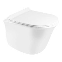 Унітаз підвісний Qtap Virgo безобідковий з сидінням Slim Soft-close QT1833051ERW