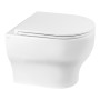 Унітаз підвісний Qtap Aries безобідковий з сідінням Slim Soft-close QT0333063ERW