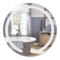 Дзеркало Qtap Mideya з антизапотіванням (DC-B802) 600х600 QT2078B802W