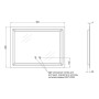 Зеркало Qtap Mideya с антизапотеванием (DC-B605) 800х600 QT2078B605W