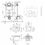 Набір Qtap інсталяція 3 в 1 Nest QT0133M425 з панеллю змиву круглою QT0111M11111SAT + унітаз з сидінням Robin QT1333046ENRW