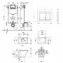 Набір Qtap інсталяція 3 в 1 Nest QT0133M425 з панеллю змиву квадратною QT0111M06028CRM + унітаз з сидінням Tern QT1733052ERW