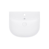 Раковина підвісна моноблок Qtap Leo 540х450х430 White з донним клапаном QT111101GW