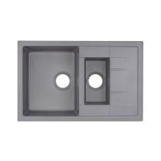Кухонна мийка Qtap з додатковою чашею CS 7648 Grey (QT7648GRE471)