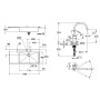 Набор Grohe мойка кухонная K1000 31582SD0 + смеситель Eurosmart Cosmopolitan 32843002