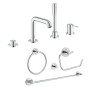Комплект Grohe змішувач для ванни Essence 19578001 + набір аксесуарів Essentials 40823001