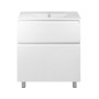 Комплект Qtap Albatross 810х825х460 White тумба напольная +  раковина врезная  QT0171TN800D3080CW