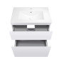 Комплект Qtap Albatross 810х825х460 White тумба напольная +  раковина врезная  QT0171TN800D3080CW