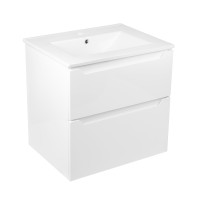 Комплект Qtap Scorpio 605х585х460 White тумба підвісна + раковина урізна  QT1472TPВ6013060CW