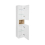 Пенал подвесной Qtap Robin 350х1650х316 White/Whitish oak QT1376PP1651RWWO