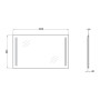 Зеркало Qtap Mideya New 1000х600 с LED-подсветкой, Reverse QT20781403W