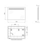 Зеркало Qtap Mideya Modern 500х700 с LED-подсветкой, Reverse QT207814145070W
