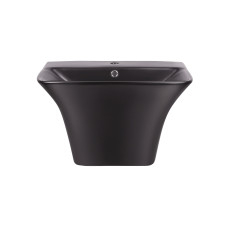 Раковина підвісна моноблок Qtap Crow 600х430х385 Matt black з донним клапаном QT0511G835MB