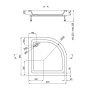 Душовий піддон Lidz Kupala ST90x90x26