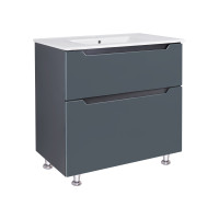 Комплект Qtap Albatross 810х825х460 Graphite тумба підлогова + раковина урізна  QT1471TNВ8023080CG