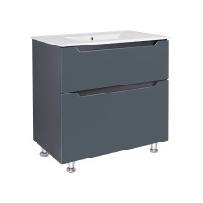 Комплект Qtap Albatross 810х825х460 Graphite тумба підлогова + раковина урізна  QT1471TNВ8023080CG