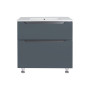 Комплект Qtap Albatross 810х825х460 Graphite тумба напольная + раковина врезная  QT1471TNВ8023080CG