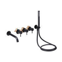 Змішувач прихованого монтажу для ванни Qtap Scorpio 3350105GB для трьох споживачів