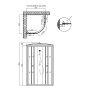 Душовий бокс Lidz Tani SB90x90.SAT.LOW.GR, скло тоноване 4 мм без піддона