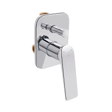 Змішувач прихованого монтажу для душу Qtap Vlasta 6028102NC для двох споживачів