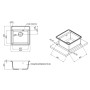 Кухонна мийка Qtap CS 5151 Beton (QTCS5151BET)