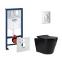 Набір інсталяція 4 в 1 Grohe Rapid SL 38721001 + унітаз з сидінням Qtap Scorpio QT1433053ERMB