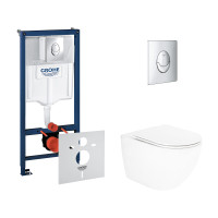 Набір інсталяція 4 в 1 Grohe Rapid SL 38721001 + унітаз з сидінням Qtap Robin QT13332141ERW