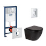 Набір інсталяція 4 в 1 Grohe Rapid SL 38721001 + унітаз з сидінням Qtap Robin QT1333046ERMB