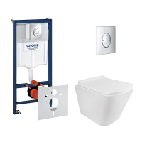 Набір інсталяція 4 в 1 Grohe Rapid SL 38721001 + унітаз з сидінням Qtap Tern QT1733052ERW
