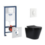 Набір інсталяція 4 в 1 Grohe Rapid SL 38722001 + унітаз з сидінням Qtap Scorpio QT1433053ERMB