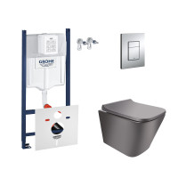 Набір інсталяція 4 в 1 Grohe Rapid SL 3884000G + унітаз з сидінням Qtap Tern QT1733052ER