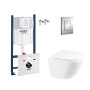 Набір інсталяція 4 в 1 Grohe Rapid SL 3884000G + унітаз з сидінням Qtap Robin QT1333046ERW